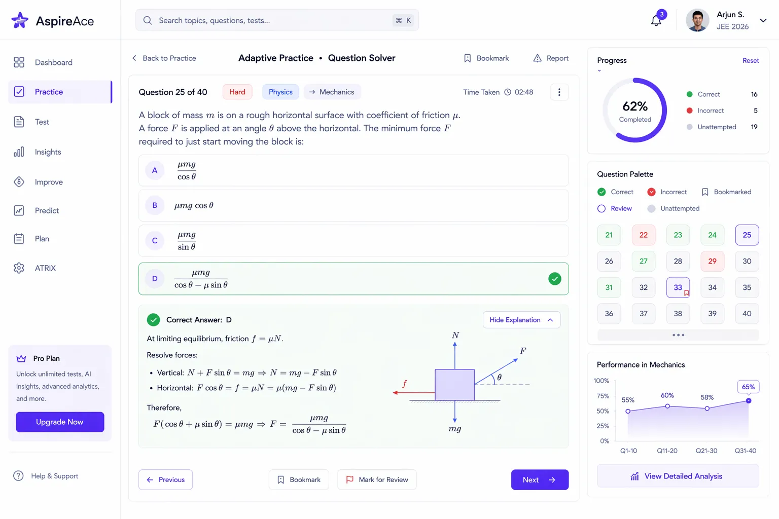 Daily drill interface